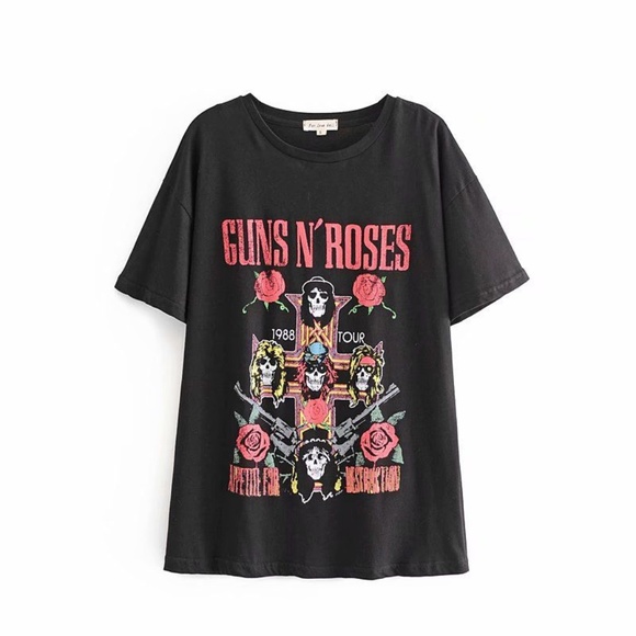 Guns N' Roses T-shirt TEE Graphic Band Tee - Picture 1 of 5
